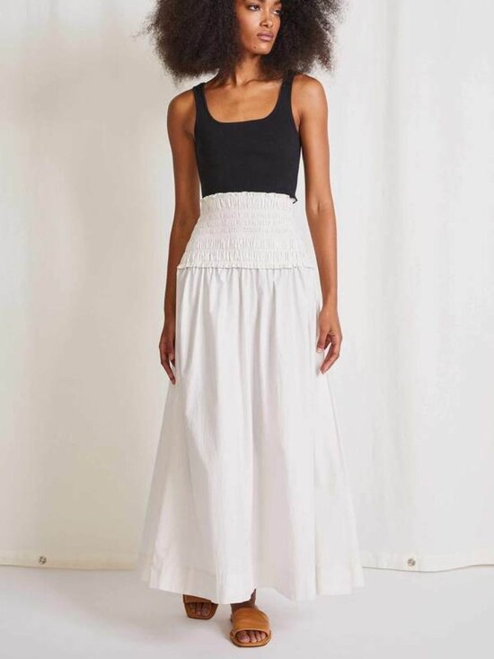 Apiece Apart New York Cream Ora Smock Maxi Skirt Size Small 36288 - Picture 2 of 13